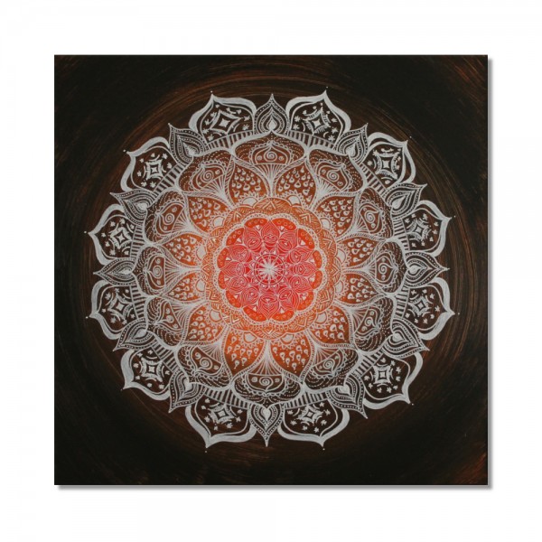 Canvas Art Mandala "Gift" - energy picture hand painted from 19,69" x 19,69"